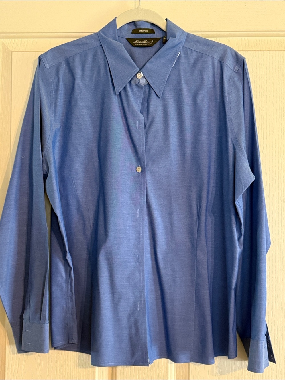 Eddie Bauer Blue XL Long-Sleeve Button-Up Blouse